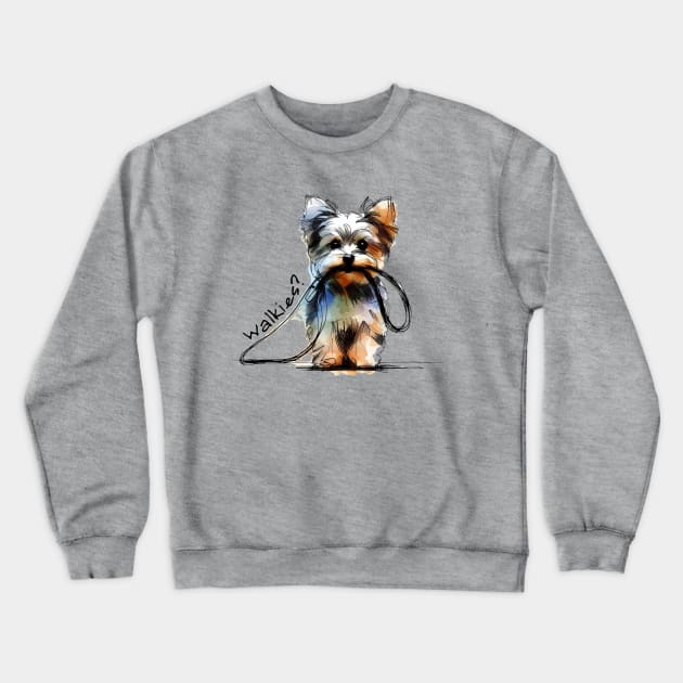 WALKIES- Yorkie Crewneck Sweatshirt by ZogDog Pro